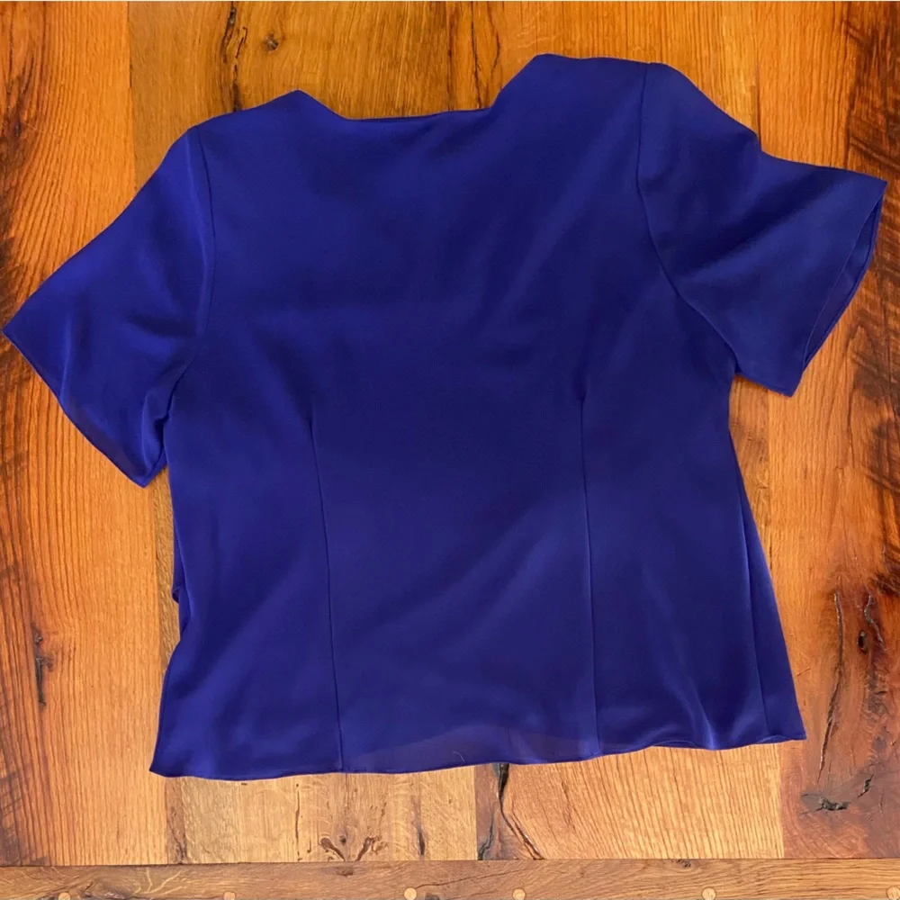 Studio 1 Lined Classic 2 Pc Top and Skirt Set, Beautiful Purple Color, Size 16W - Picture 5 of 9